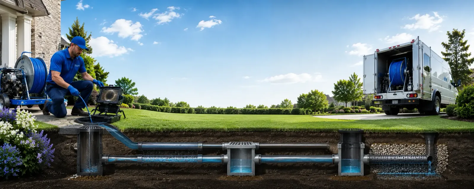 Outdoor drain cleaning information for Andover, MA